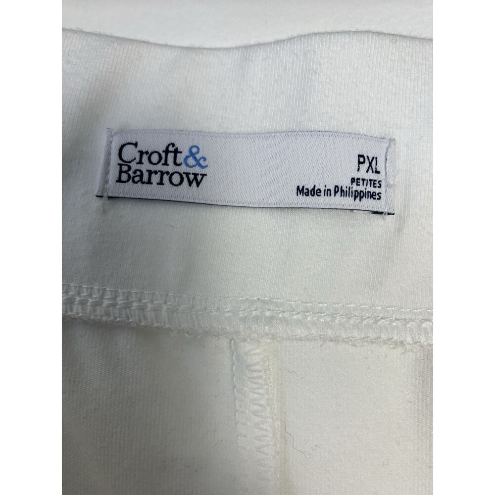 Croft & Barrow Womens Petite XL Skimmer White Bermuda Shorts NWT - Picture 2 of 8